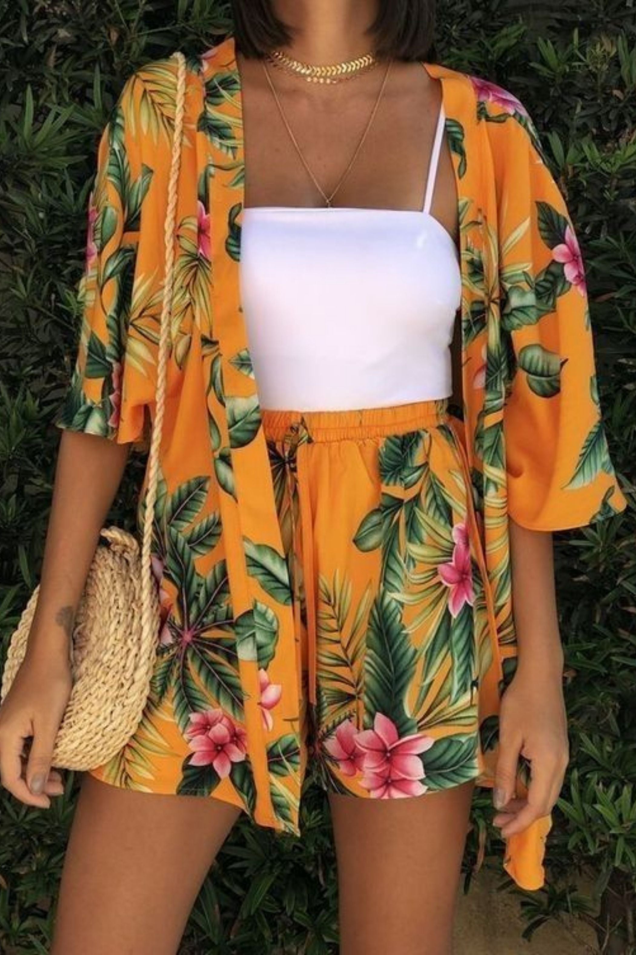 WARBLER KIMONO SHORTS SET